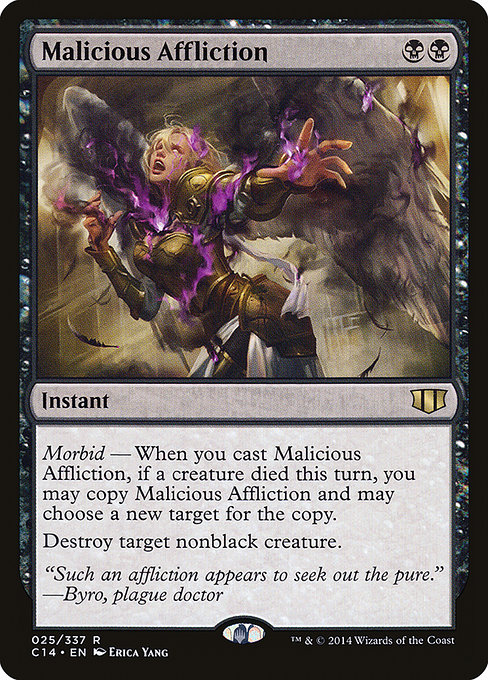 Malicious Affliction - Commander 2014 Rare Card