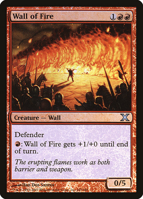 Wall of Fire - Tenth Edition Uncommon Card