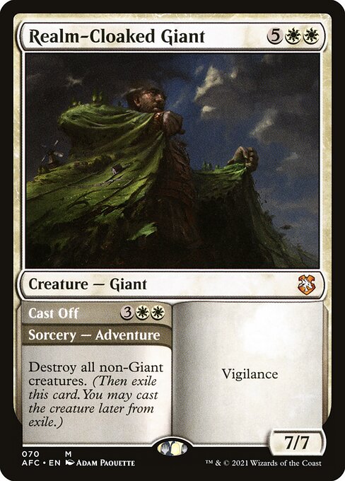 Realm-Cloaked Giant // Cast Off - Forgotten Realms Commander Mythic Card