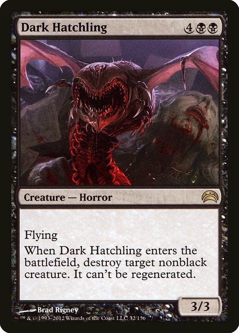 Dark Hatchling - Planechase 2012 Rare Card