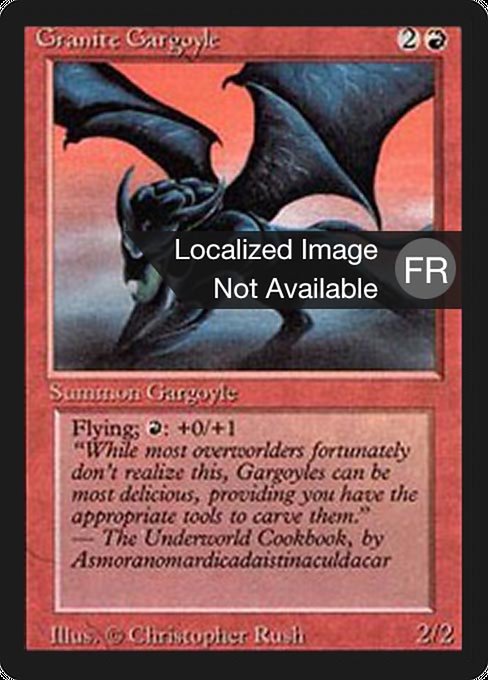 Granite Gargoyle - Foreign Black Border Rare Card