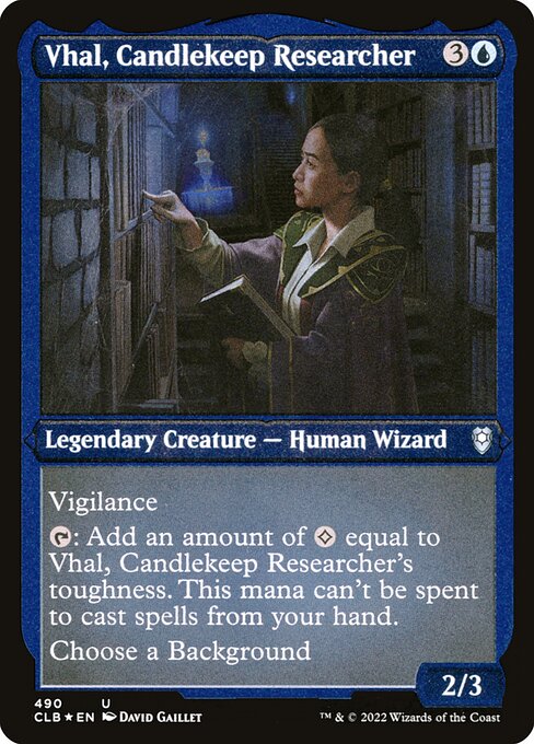 Vhal, Candlekeep Researcher - Commander Legends: Battle for Baldur's Gate Uncommon Card