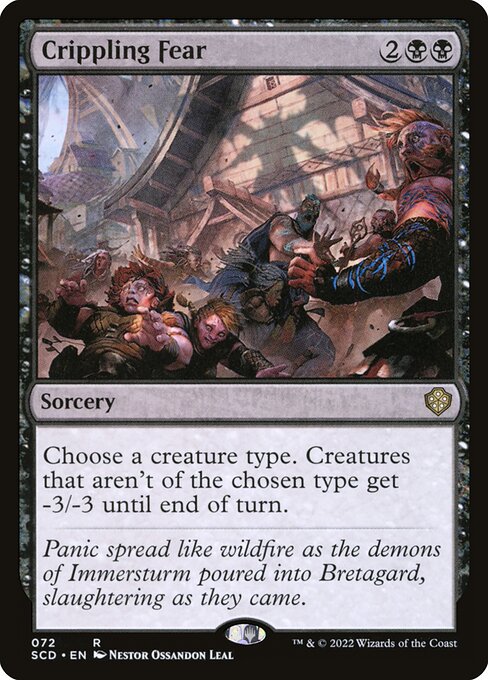 Crippling Fear - Starter Commander Decks Rare Card