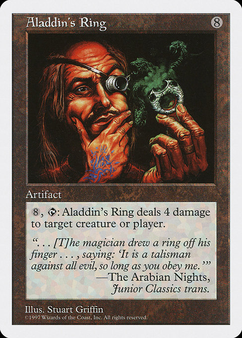 Aladdin's Ring - Fifth Edition Rare Card