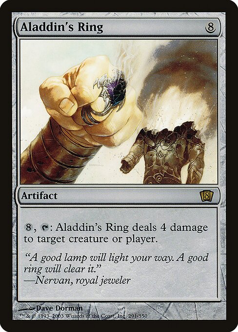 Aladdin's Ring - Eighth Edition Rare Card