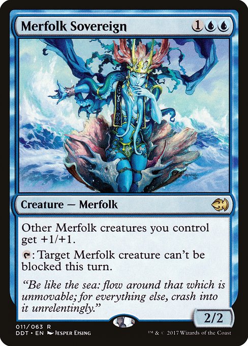 Merfolk Sovereign - Duel Decks: Merfolk vs. Goblins Rare Card