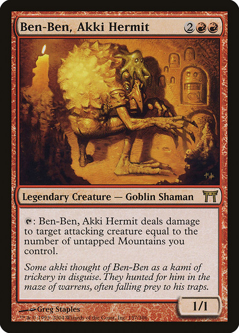 Ben-Ben, Akki Hermit - Champions of Kamigawa Rare Card