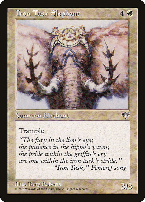 Iron Tusk Elephant - Mirage Uncommon Card