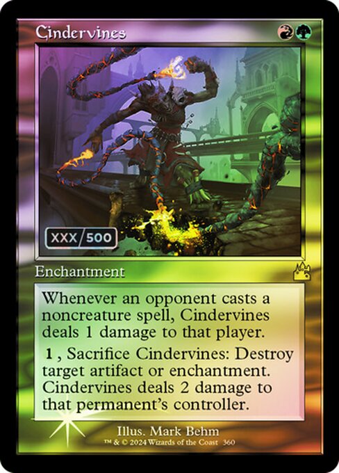 Cindervines - Ravnica Remastered Rare Card