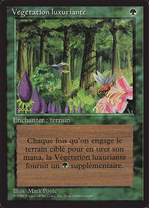 Wild Growth - Foreign Black Border Common Card