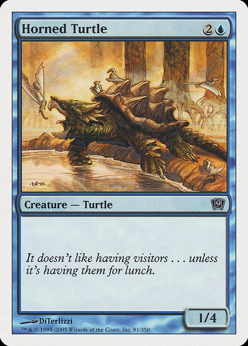 Horned Turtle - Ninth Edition Common Card