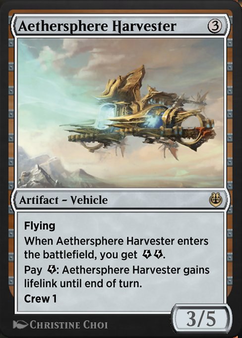 Aethersphere Harvester - Kaladesh Remastered Rare Card