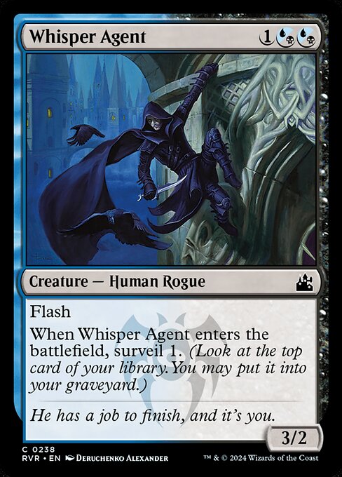 Whisper Agent - Ravnica Remastered Common Card