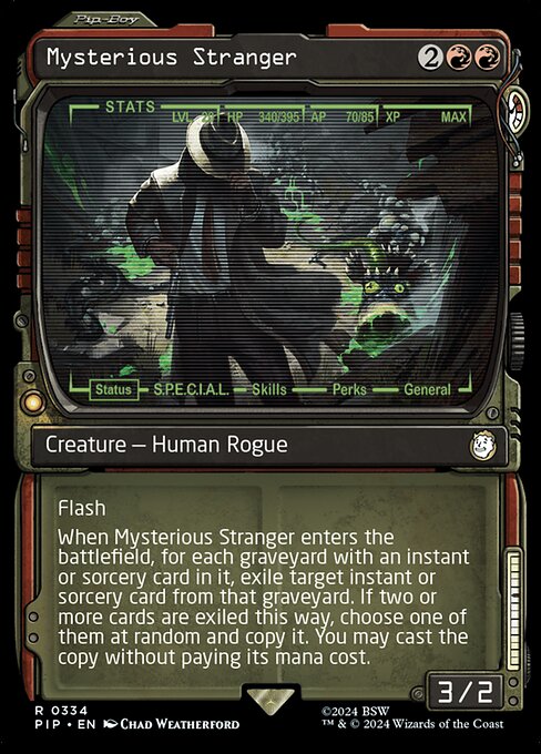 Mysterious Stranger - Fallout Rare Card