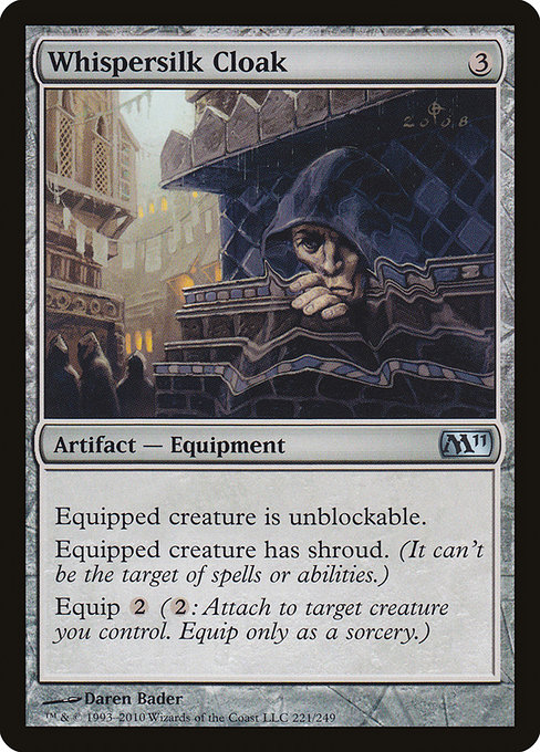 Whispersilk Cloak - Magic 2011 Uncommon Card