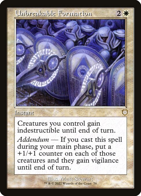 Unbreakable Formation - The Brothers' War Commander Rare Card
