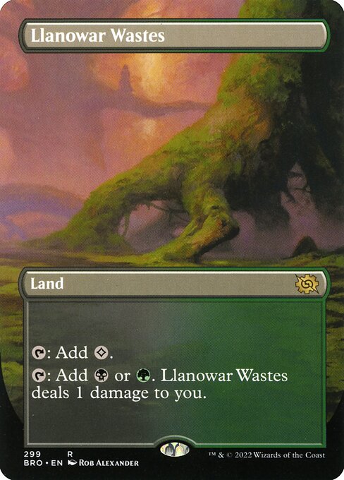 Llanowar Wastes - The Brothers' War Rare Card