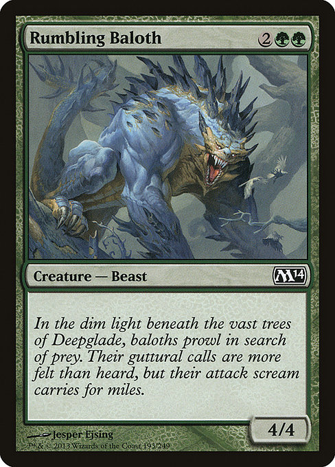 Rumbling Baloth - Magic 2014 Common Card