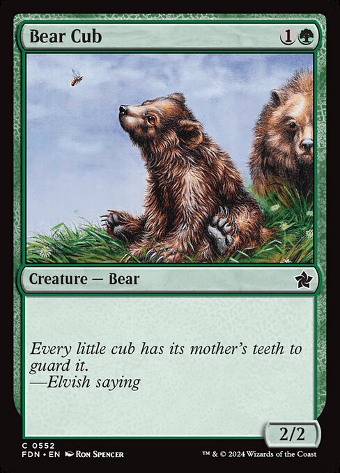 Bear Cub - Foundations Common Card