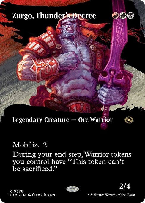 Zurgo, Thunder's Decree - Tarkir: Dragonstorm Rare Card