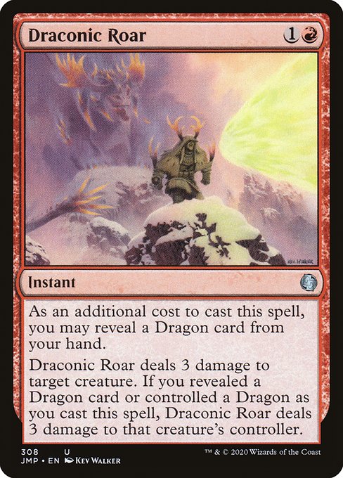 Draconic Roar - Jumpstart Uncommon Card