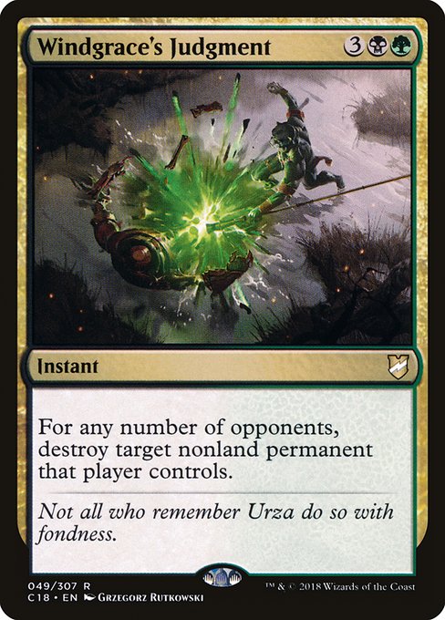 Windgrace's Judgment - Commander 2018 Rare Card