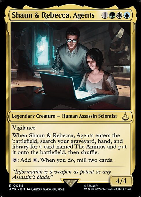 Shaun & Rebecca, Agents - Assassin's Creed Rare Card