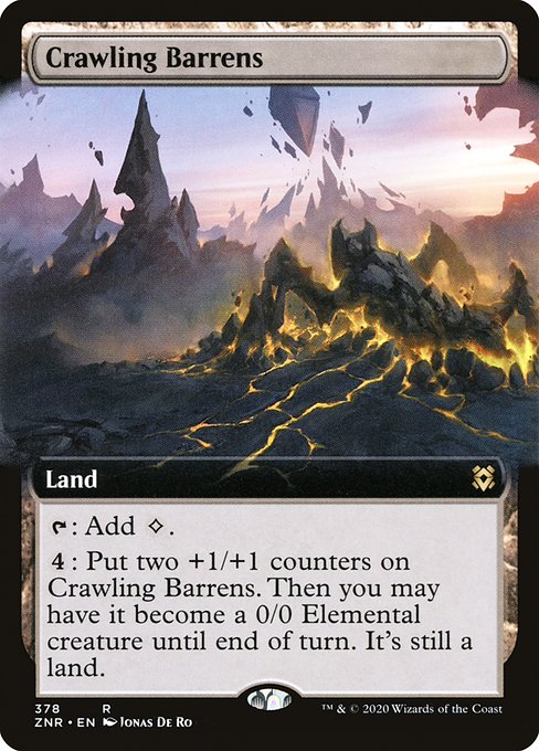 Crawling Barrens - Zendikar Rising Rare Card