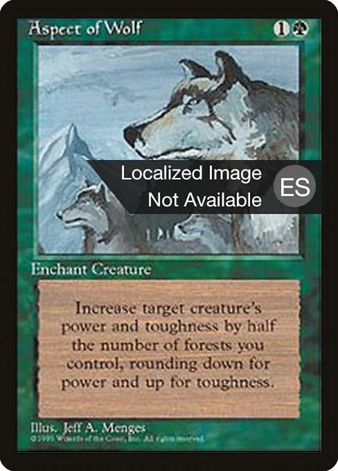 Aspect of Wolf - Fourth Edition Foreign Black Border Rare Card