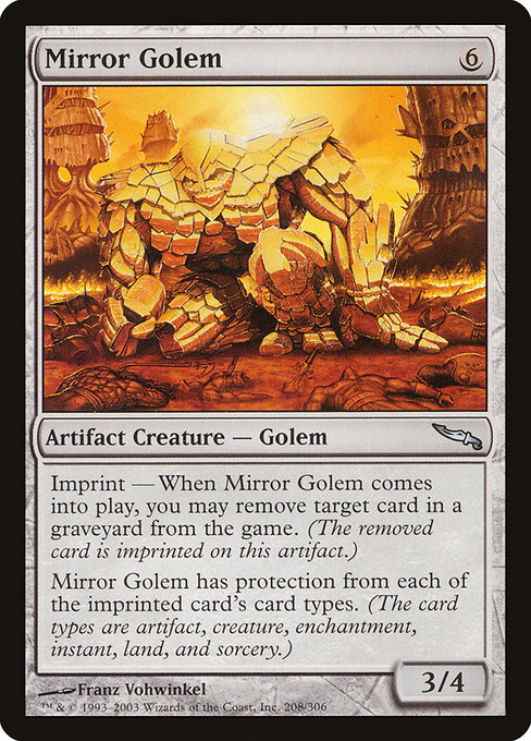 Mirror Golem - Mirrodin Uncommon Card