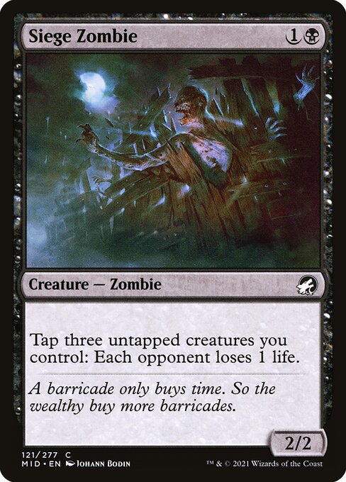 Siege Zombie - Innistrad: Midnight Hunt Common Card