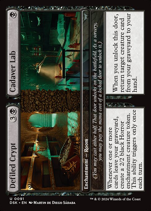 Defiled Crypt // Cadaver Lab - Duskmourn: House of Horror Uncommon Card