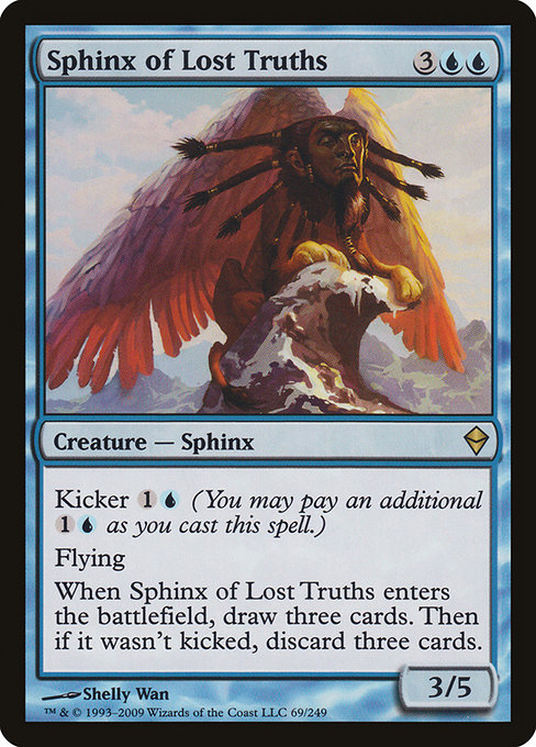 Sphinx of Lost Truths - Zendikar Rare Card