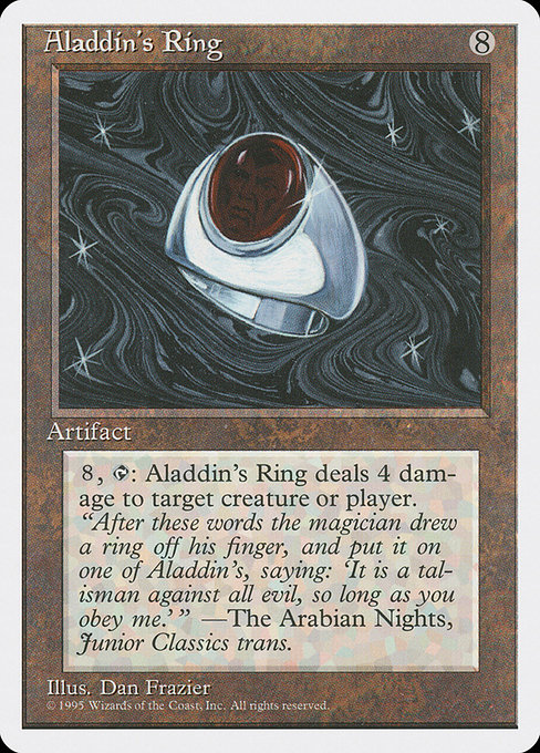 Aladdin's Ring - Fourth Edition Rare Card
