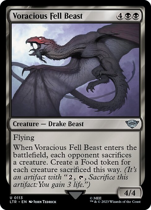 Voracious Fell Beast - The Lord of the Rings: Tales of Middle-earth Uncommon Card