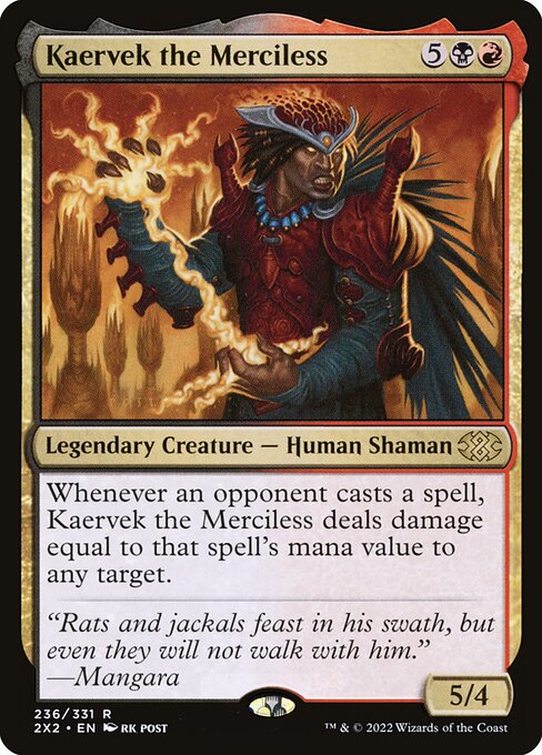 Kaervek the Merciless - Double Masters 2022 Rare Card