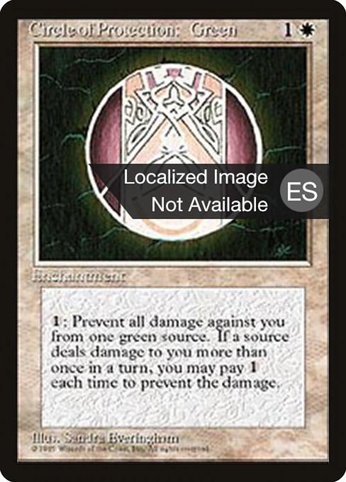 Circle of Protection: Green - Fourth Edition Foreign Black Border Common Card