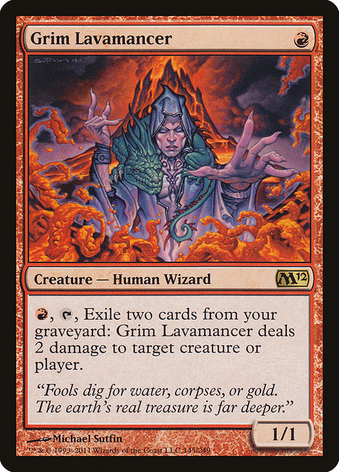 Grim Lavamancer - Magic 2012 Rare Card