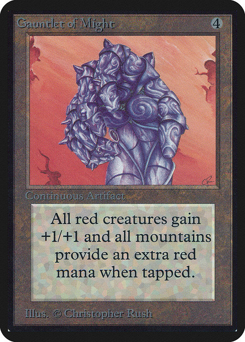 Gauntlet of Might - Limited Edition Alpha Rare Card
