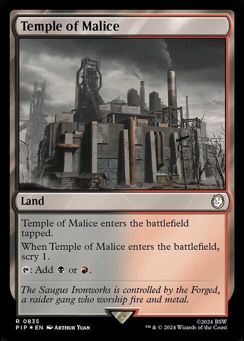 Temple of Malice - Fallout Rare Card