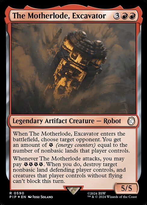 The Motherlode, Excavator - Fallout Rare Card