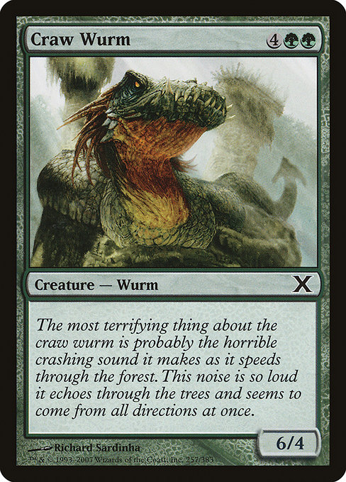 Craw Wurm - Tenth Edition Common Card