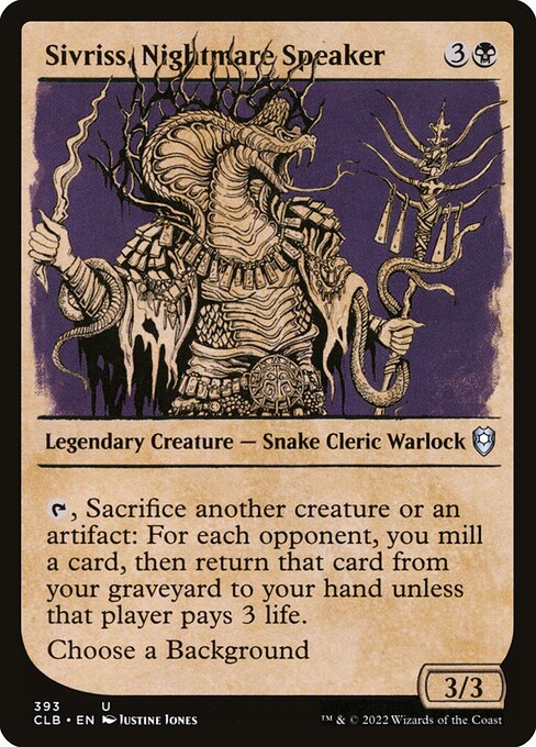 Sivriss, Nightmare Speaker - Commander Legends: Battle for Baldur's Gate Uncommon Card