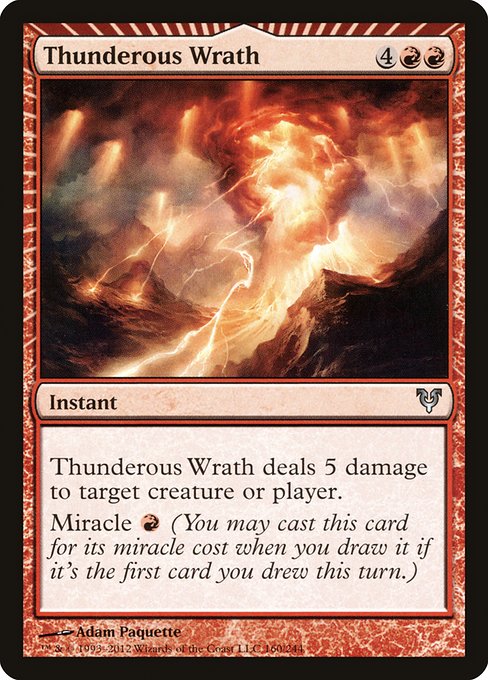Thunderous Wrath - Avacyn Restored Uncommon Card