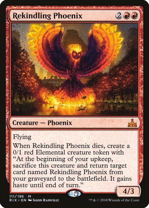Rekindling Phoenix - Rivals of Ixalan Mythic Card