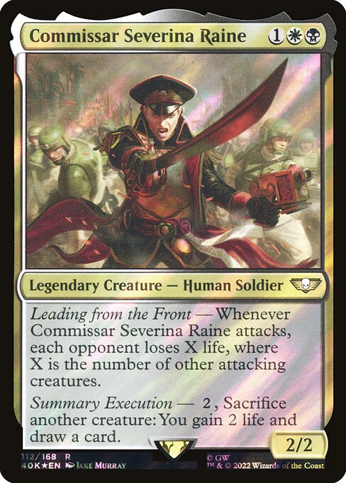 Commissar Severina Raine - Warhammer 40,000 Commander Rare Card