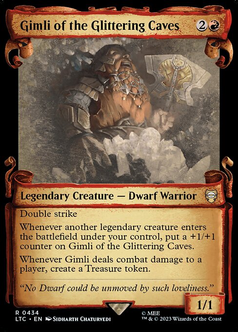 Gimli of the Glittering Caves - Tales of Middle-earth Commander Rare Card