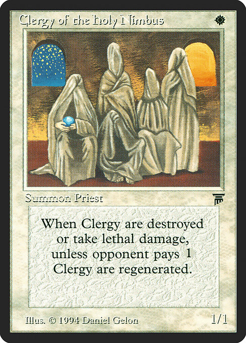 Clergy of the Holy Nimbus - Legends Common Card