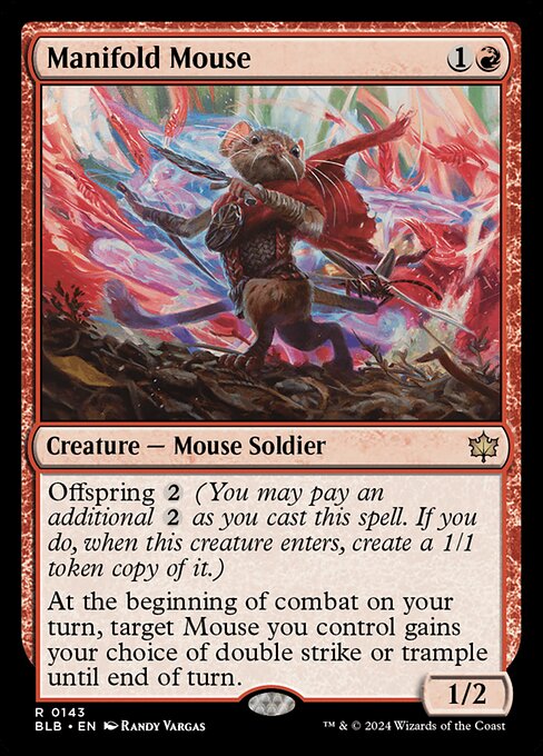 Manifold Mouse - Bloomburrow Rare Card
