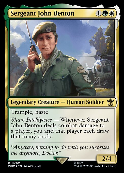 Sergeant John Benton - Doctor Who Rare Card